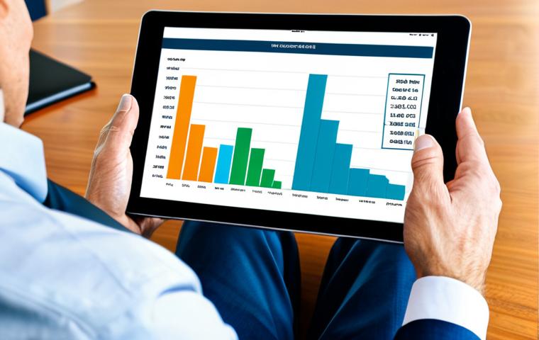 Diversified Portfolio**
"A well-organized and colorful chart illustrating a balanced investment portfolio, including stocks, bonds, real estate, and index funds. The chart is displayed on a tablet held by a professional financial advisor in a modern office setting. The advisor is smiling reassuringly and wearing a modest business suit, fully clothed, appropriate attire, safe for work, perfect anatomy, natural proportions, professional illustration, high quality."
**